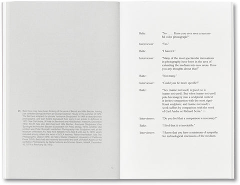 An Interview with Lewis Baltz